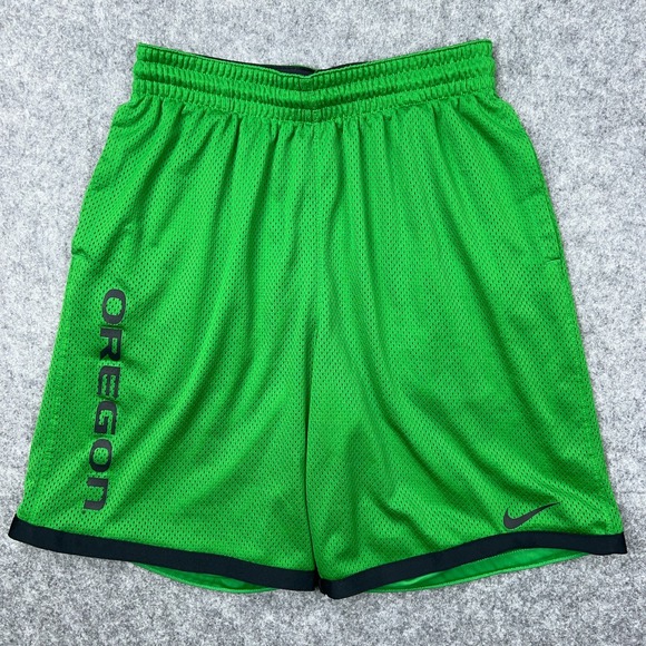 Oregon Ducks Shorts Men Medium Green Nike Mesh Lightweight Basketball Drawstring - Picture 1 of 12